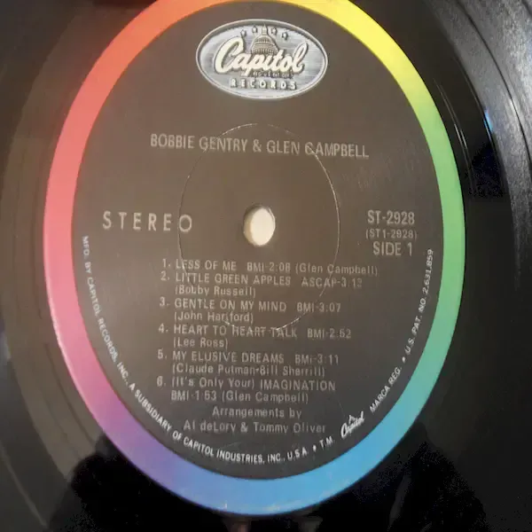 Bobbie Gentry and Glen Campbell - Self Titled Duet LP Vinyl Record For Sale