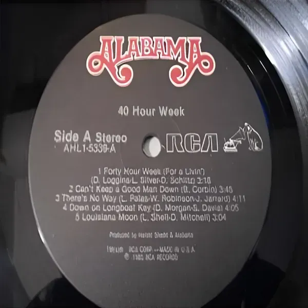Alabama - 40 Hour Week LP Vinyl Record For Sale