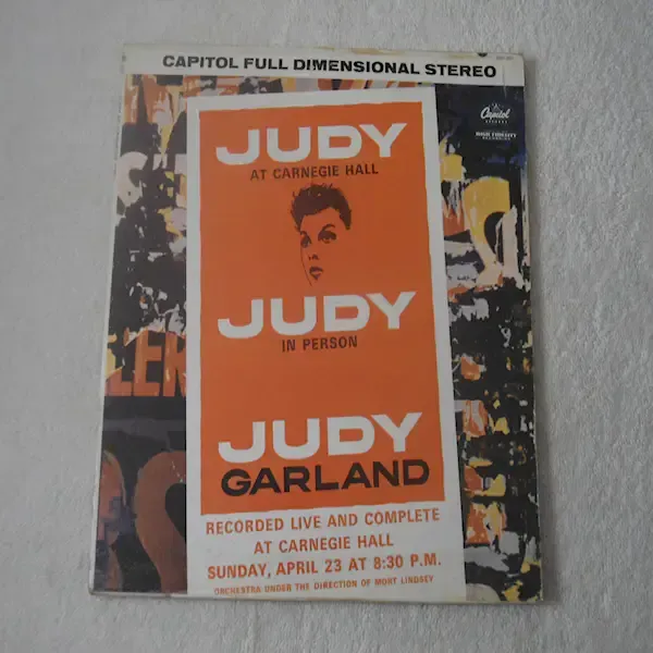 Judy Garland - Live At Carnegie Hall 2xLP Vinyl Record For Sale