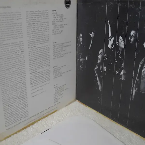 Judy Garland - Live At Carnegie Hall 2xLP Vinyl Record For Sale