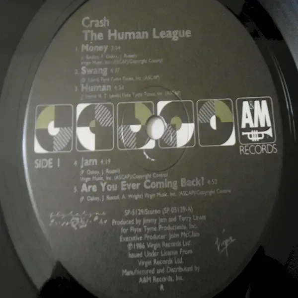 The Human League - Crash LP Vinyl Record For Sale
