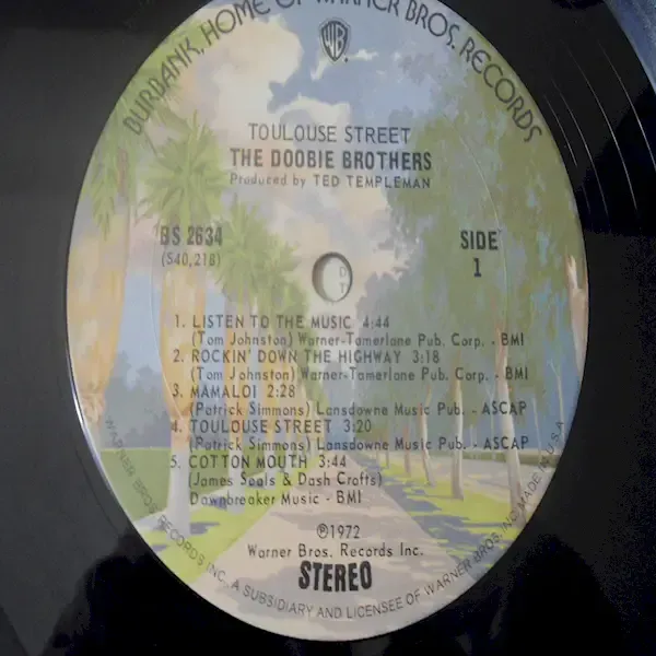 The Doobie Brothers - Toulouse Street LP Vinyl Record For Sale