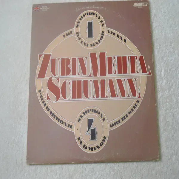 Zubin Mehta - Schumann Symphonies 1 and 4 LP Vinyl Record For Sale Zubin Mehta - Schumann Symphonies 1 and 4 LP Vinyl Record For Sale