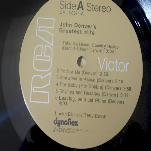 John Denver - Greatest Hits Vinyl LP Record For Sale