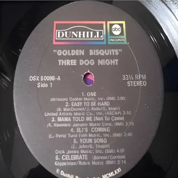 Three Dog Night - Golden Bisquits Vinyl LP Record For Sale