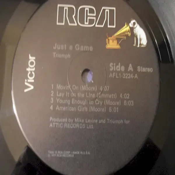 Triumph - Just A Game LP Vinyl Record For Sale