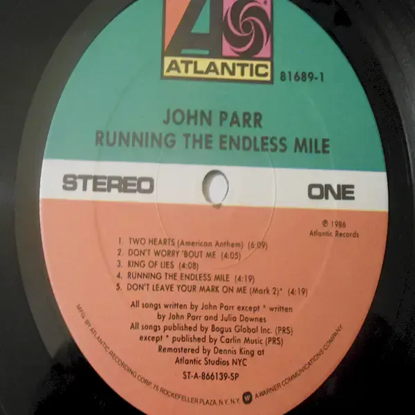 John Parr - Running The Endless Mile Vinyl LP For Sale