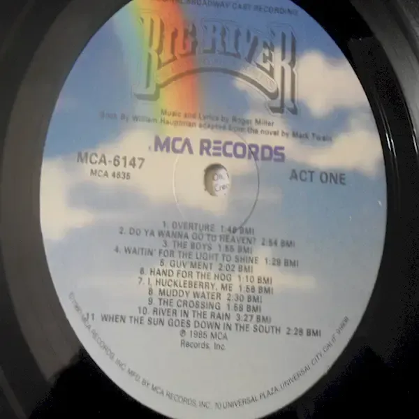 Big River - Huckleberry Finn Broadway Cast Vinyl LP For Sale