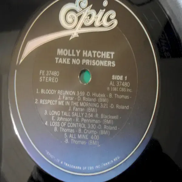 Molly Hatchet - Take No Prisoners LP Vinyl Record For Sale