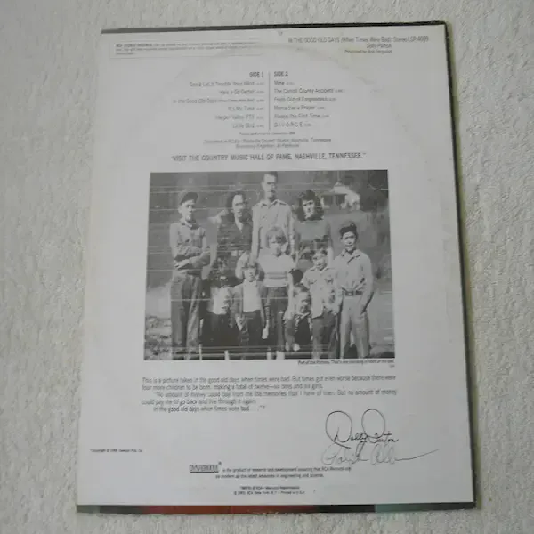Dolly Parton - In The Good Old Days LP Vinyl Record For Sale