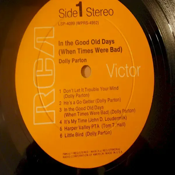Dolly Parton - In The Good Old Days LP Vinyl Record For Sale