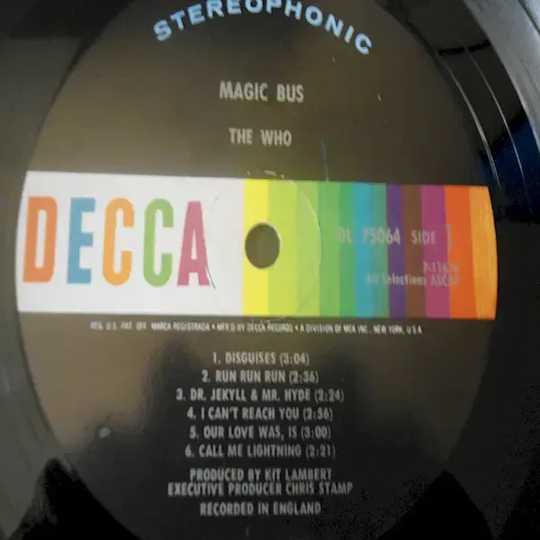The Who - Magic Bus LP Vinyl Record For Sale