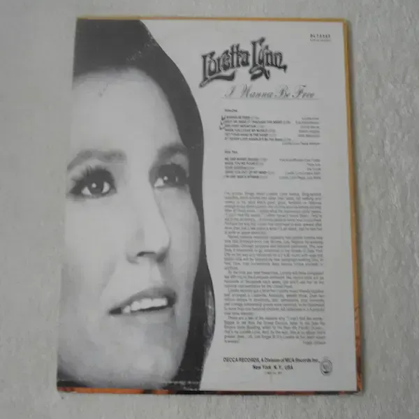 Loretta Lynn - I Wanna Be Free Vinyl LP Record For Sale