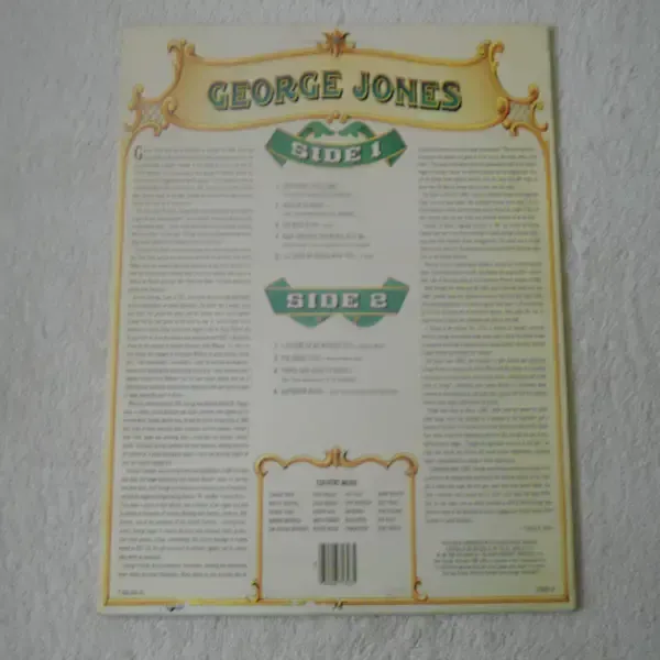 George Jones - Country Music LP Vinyl Record For Sale