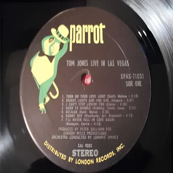 Tom Jones - Live In Las Vegas LP Vinyl Record For Sale