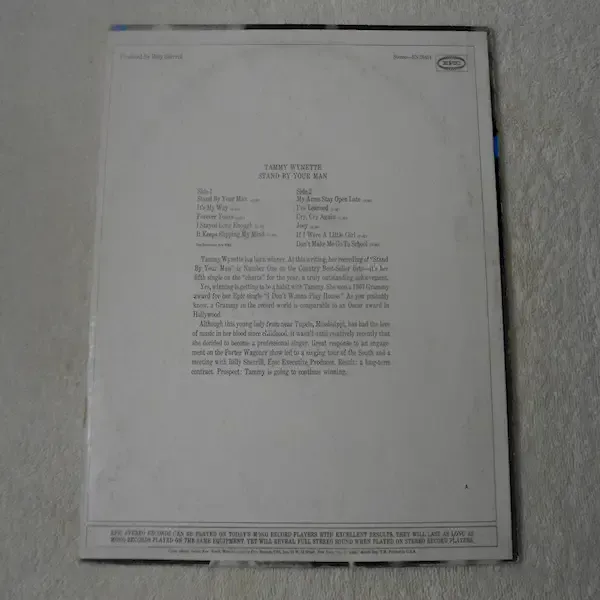 Tammy Wynette - Stand By Your Man LP Vinyl Record For Sale