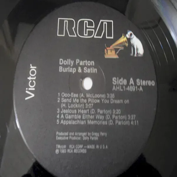 Dolly Parton - Burlap & Satin Vinyl LP Record For Sale