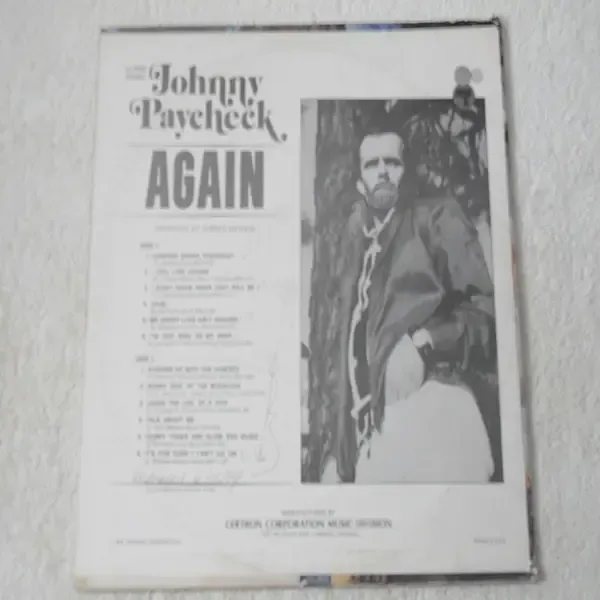 Johnny Paycheck - AGAIN LP Vinyl Record For Sale