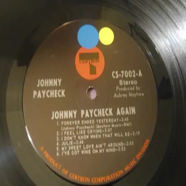 Johnny Paycheck - AGAIN LP Vinyl Record For Sale