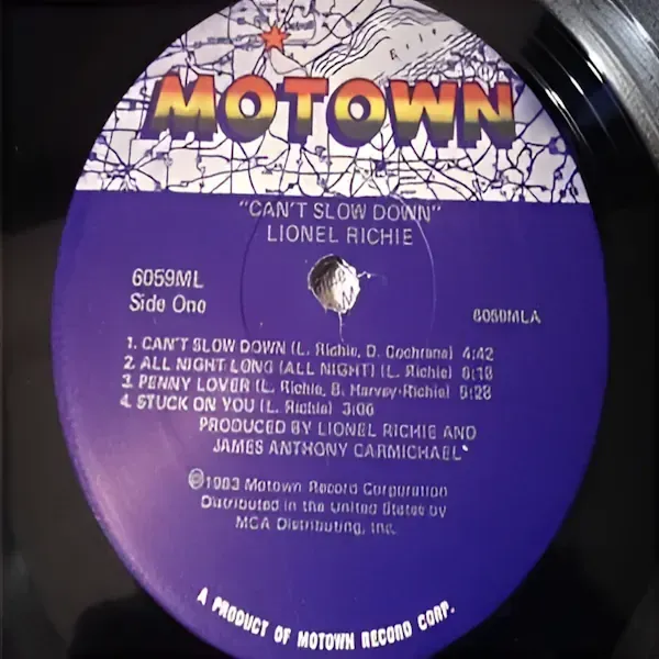 Lionel Richie - Cant Slow Down Vinyl LP Record For Sale