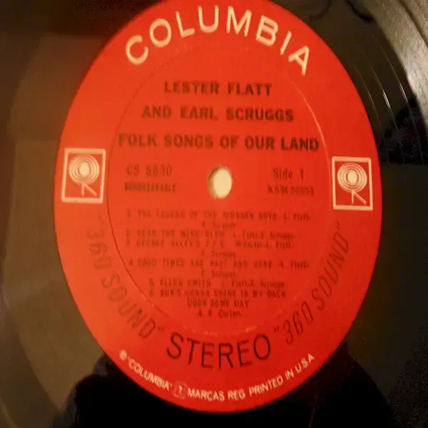Flatt & Scruggs - Folk Songs Of Our Land LP Vinyl Record For Sale