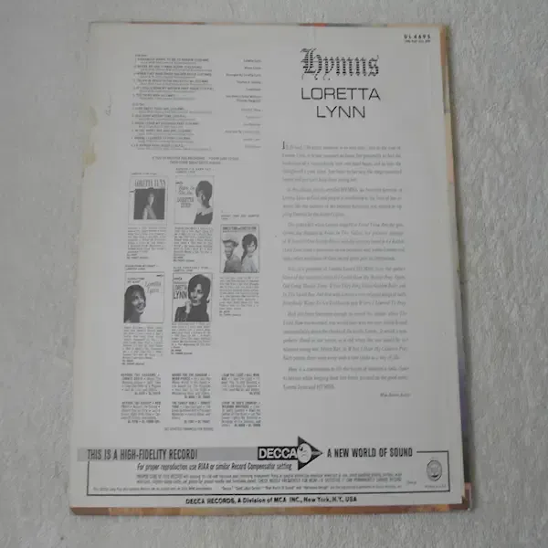 Loretta Lynn - Hymns LP Vinyl Record For Sale