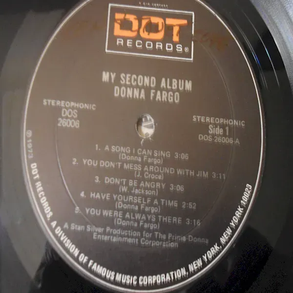 Donna Fargo - My Second Album LP Vinyl Record For Sale