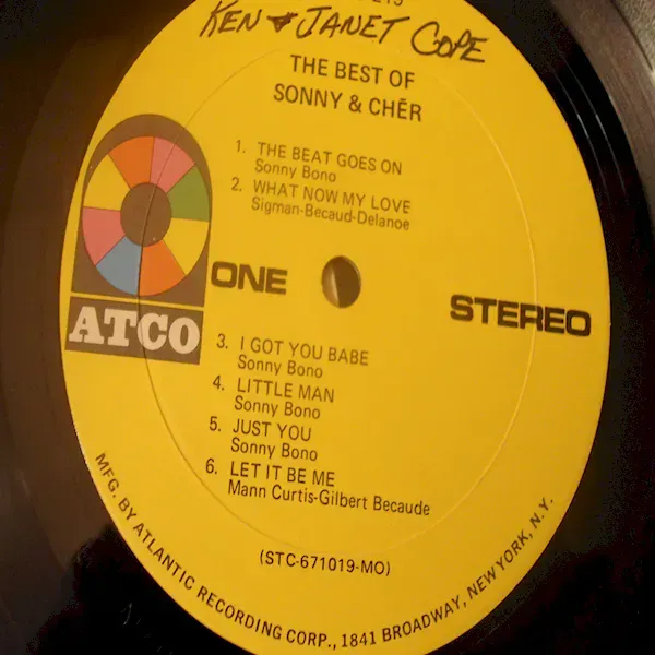 Sonny & Cher - The Best Of Sonny & Cher LP Vinyl Record For Sale