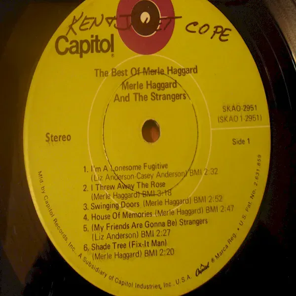 Merle Haggard - The Best Of Merle Haggard LP Vinyl Record For Sale