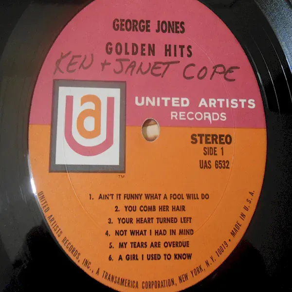 George Jones - Golden Hits LP Vinyl Record For Sale