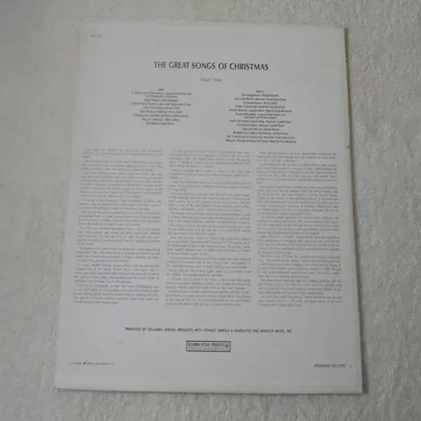 The Great Songs Of Christmas - Album Three LP Vinyl Record For Sale