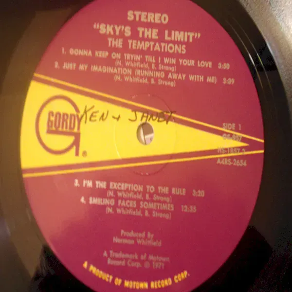 The Temptations - Sky's The Limit LP Vinyl Record For Sale