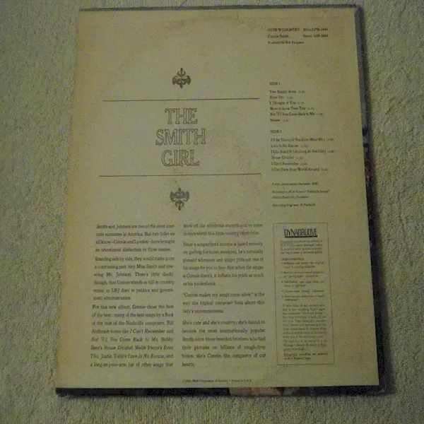 Connie Smith - Cute 'n' Country LP Vinyl Record For Sale