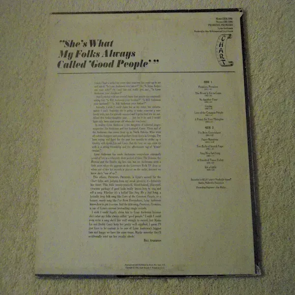 Lynn Anderson - Promises, Promises LP Vinyl Record For Sale