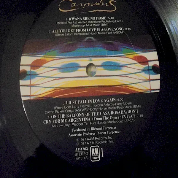 Carpenters - Passage LP Vinyl Record For Sale