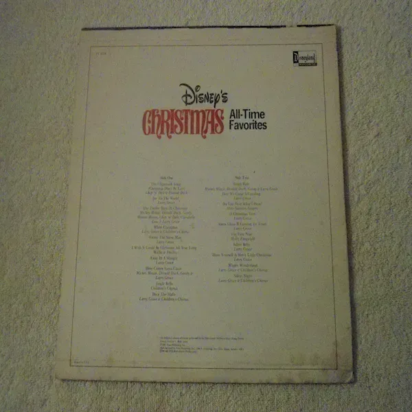 Disney's Christmas All-Time Favorites LP Vinyl Record For Sale