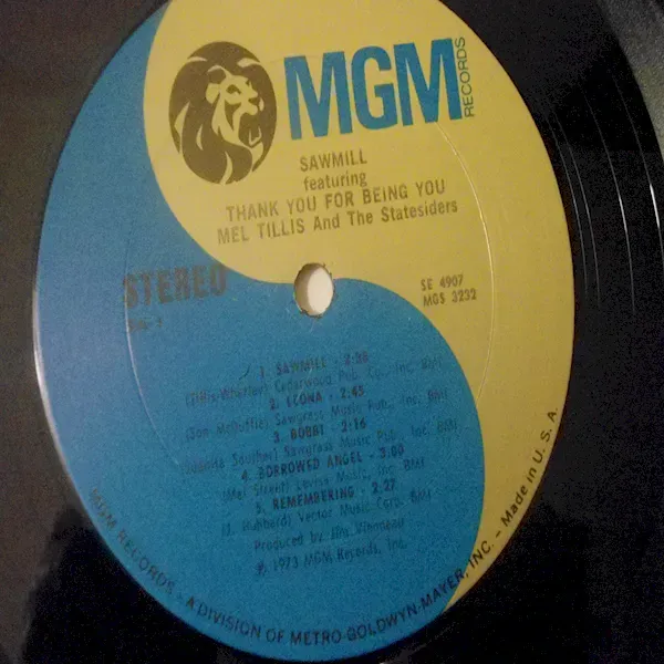 Mel Tillis - Sawmill LP Vinyl Record For Sale