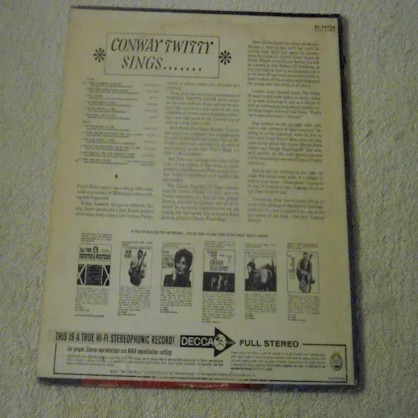 Conway Twitty - Sings LP Vinyl Record For Sale